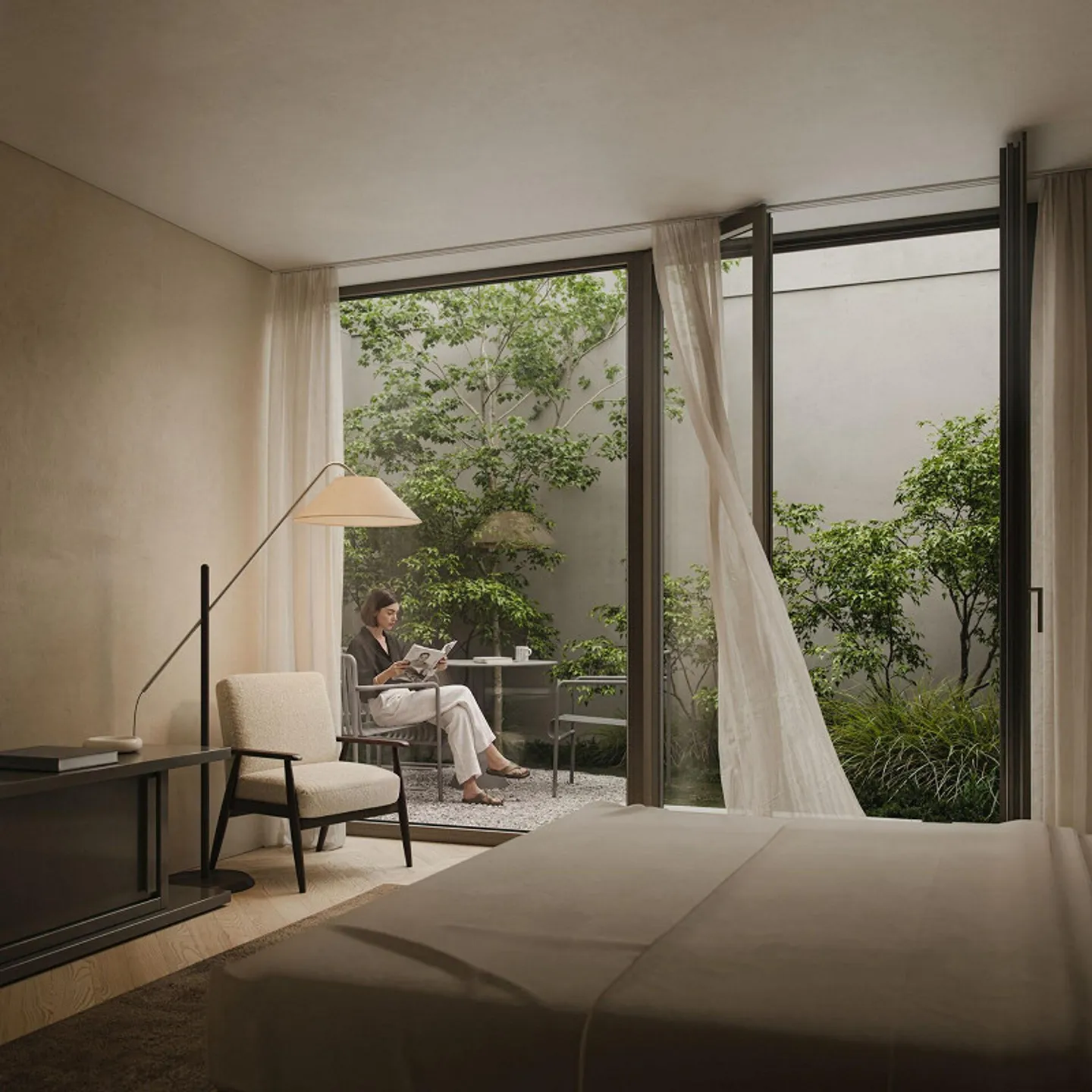 Appartement de jardin en sous-sol exclusif de 4,5 pièces avec jardin privé de 208 m² - Photo 4 sur 8