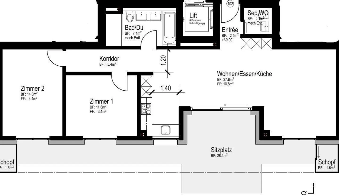 Appartamento moderno con terrazza e lavanderia privata! - Foto 10 di 10