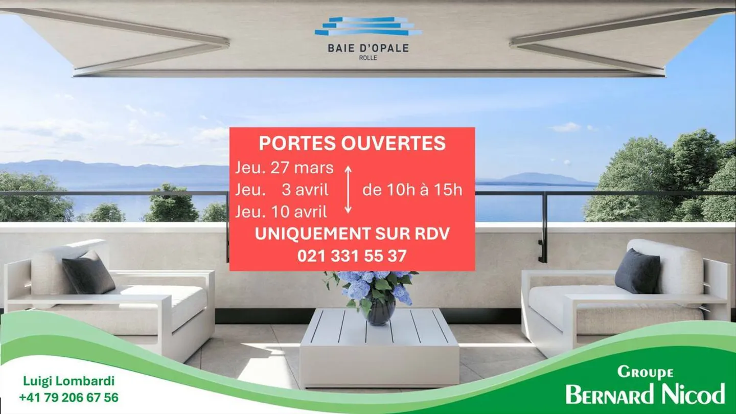 GIORNATE APERTE SU APPUNTAMENTO: Nuovo appartamento di 3,5 locali con balcone e vista mozzafiato sul lago - Foto 3 di 6