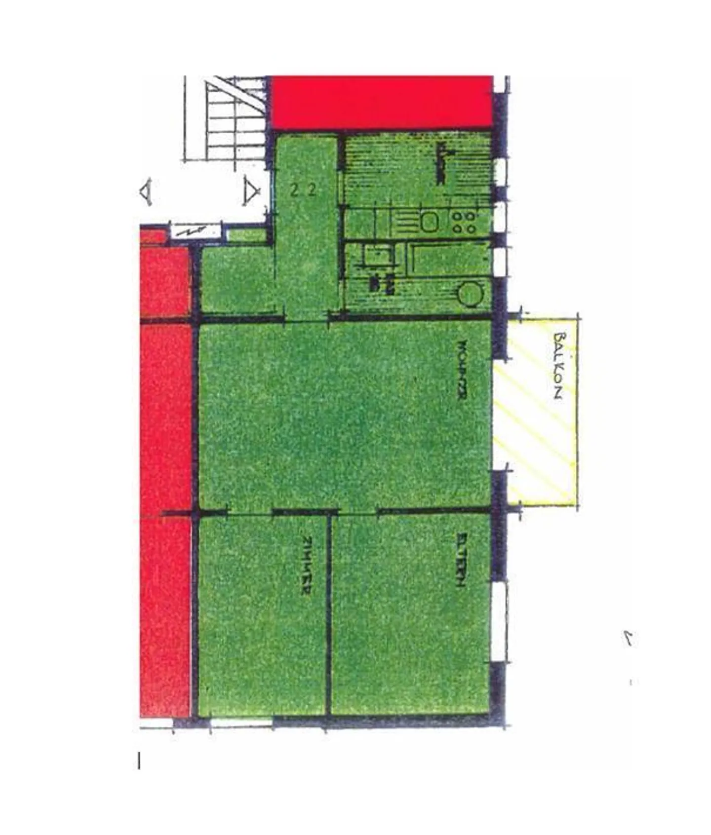 Appartement 3 pièces calme au 2ème étage avec balcon - près du lac de Constance - Photo 7 sur 9