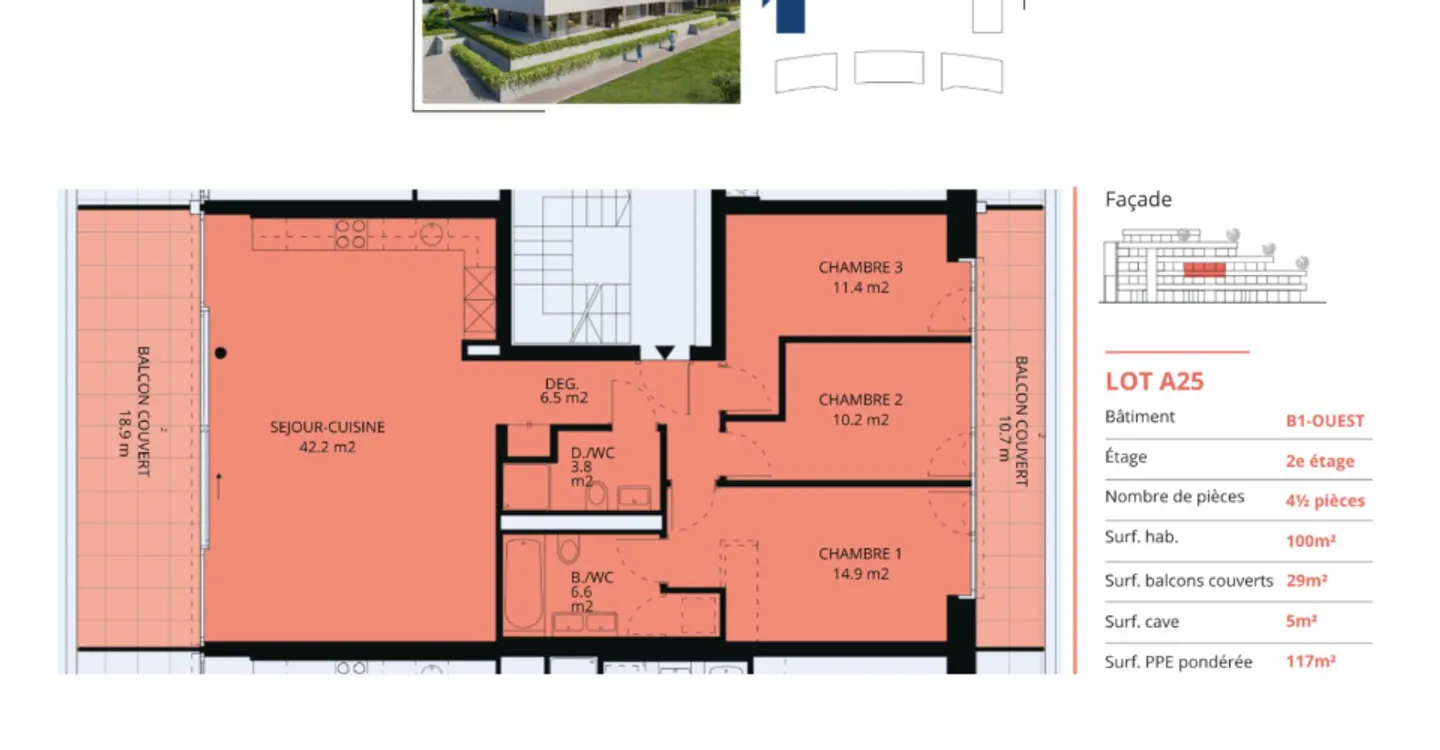 Neue 4,5-Zimmer-Wohnung mit überdachten Balkonen - Foto 12 von 13