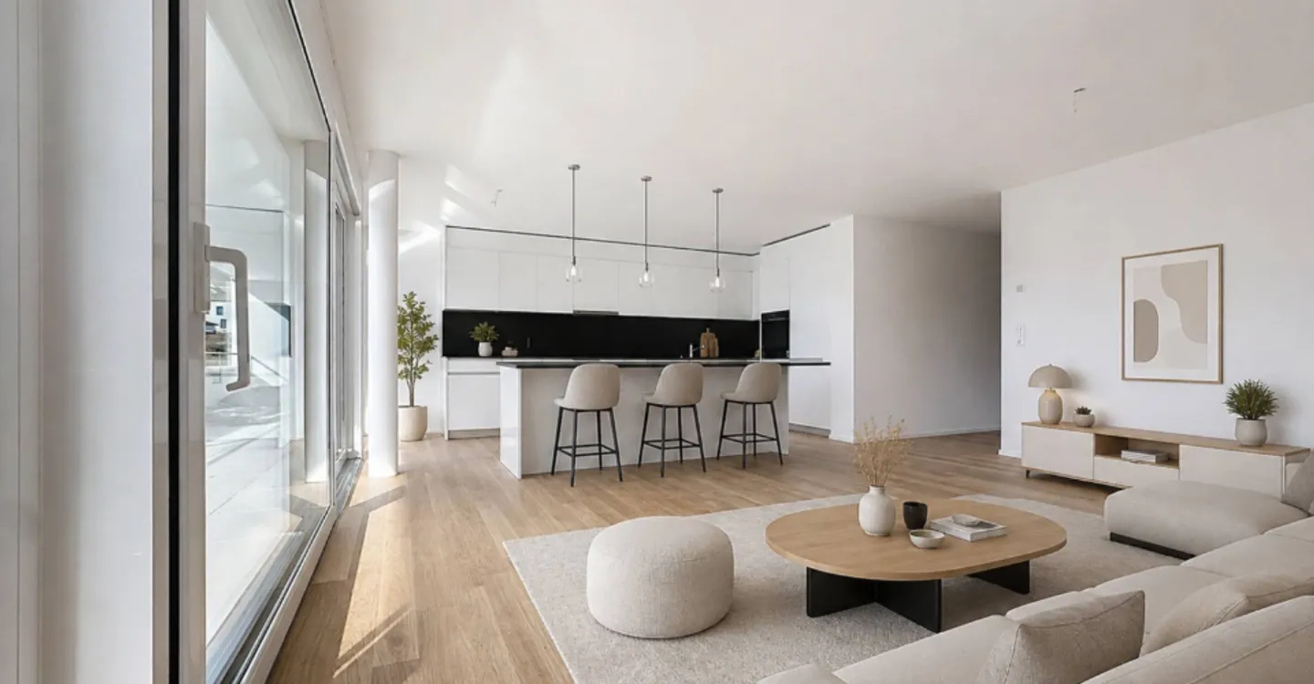 Neue 4,5-Zimmer-Wohnung mit überdachten Balkonen - Foto 4 von 13