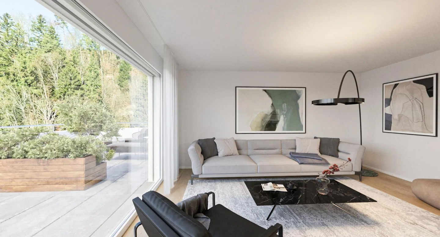 Vue sur le vert : Appartement en attique dans un emplacement ensoleillé - Photo 3 sur 10