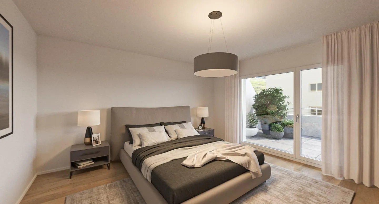 Vue sur le vert : Appartement en attique dans un emplacement ensoleillé - Photo 8 sur 10