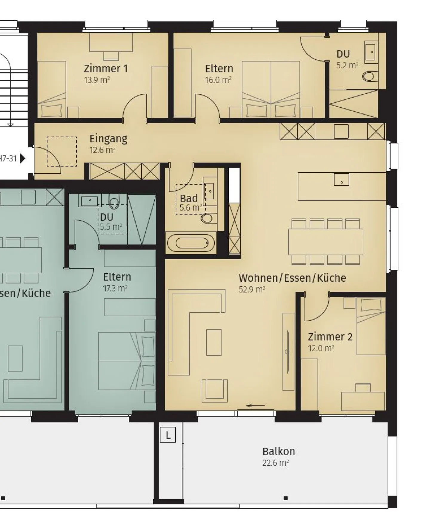Modernes Mehrfamilienhaus - Foto 7 von 7