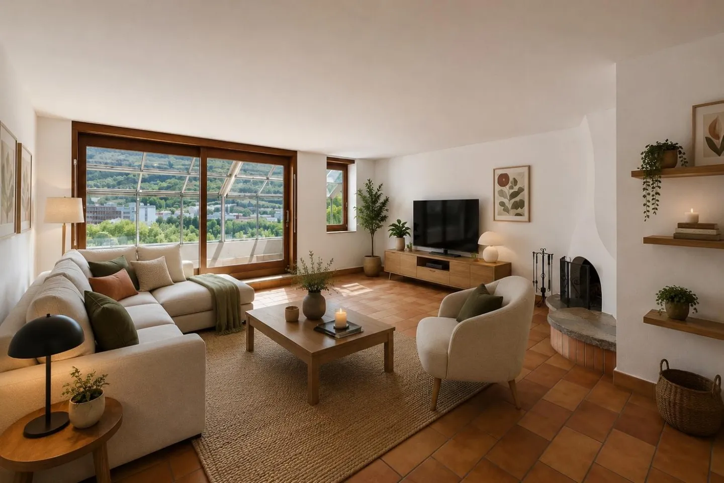 Wohnung mit Blick auf die Stadt. - Foto 2 von 8