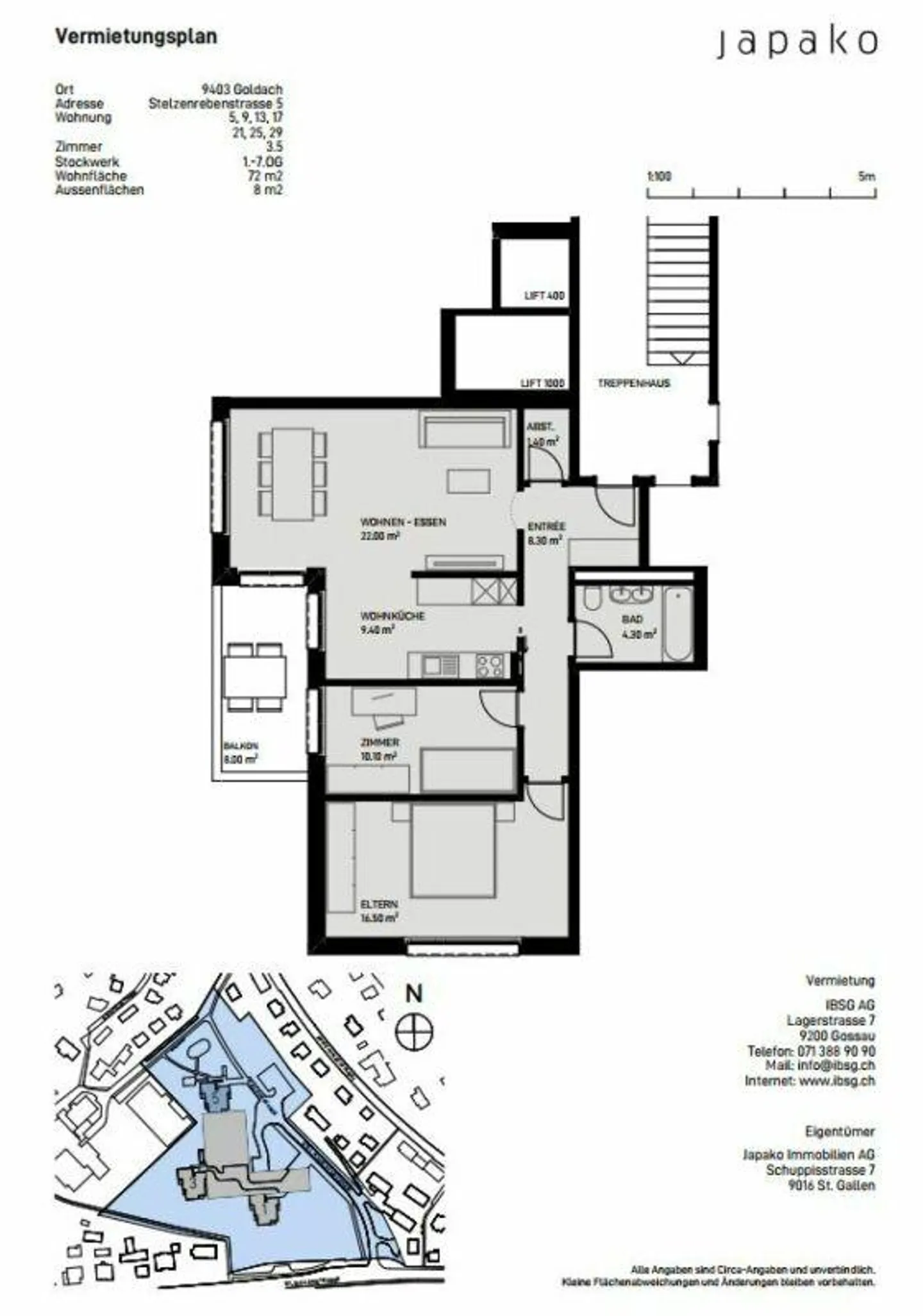 Charmante Wohnung mit grossem Balkon - Foto 9 von 11