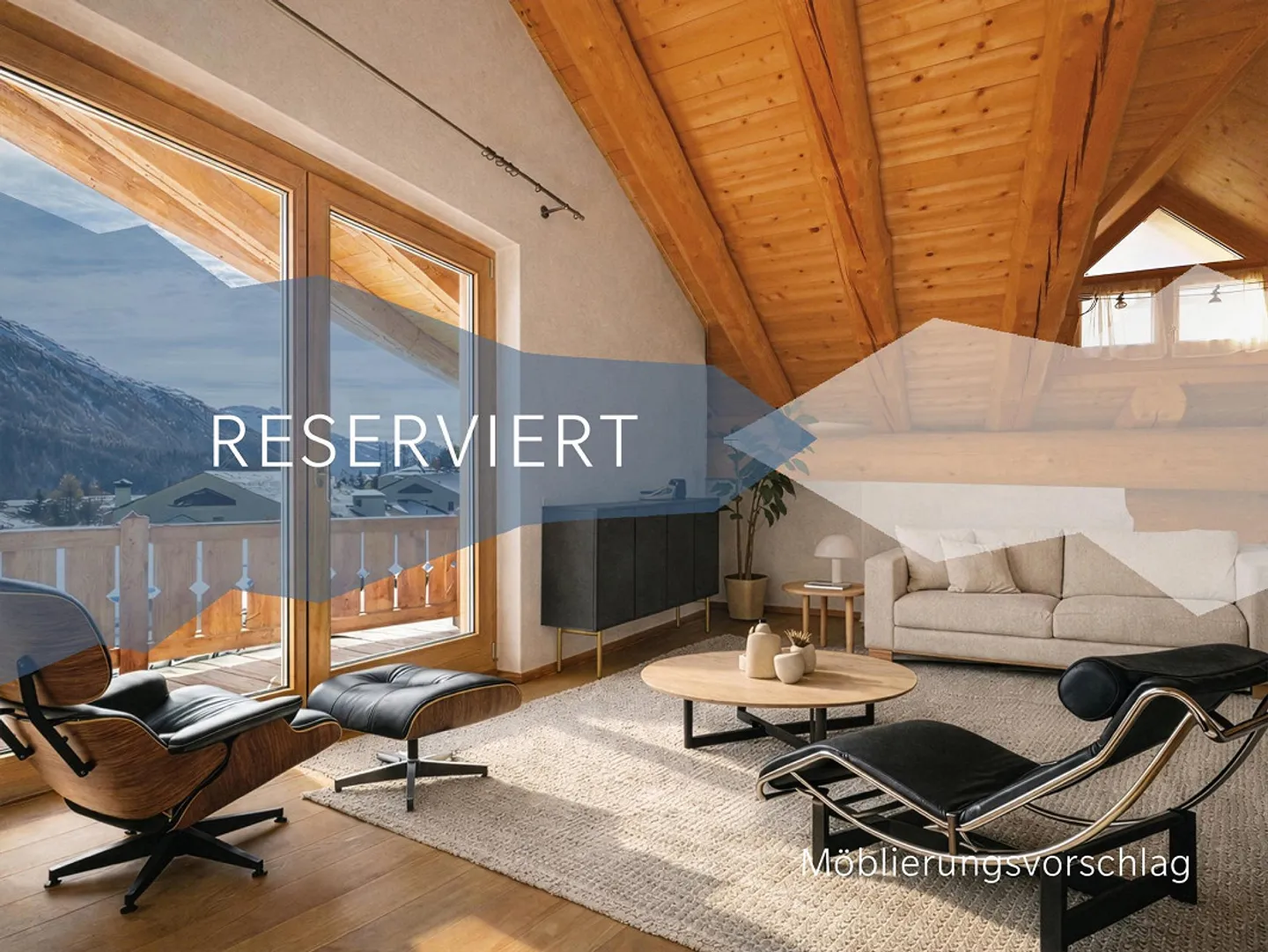 Appartement en penthouse ensoleillé avec flair alpin et vue imprenable - Photo 1 sur 5
