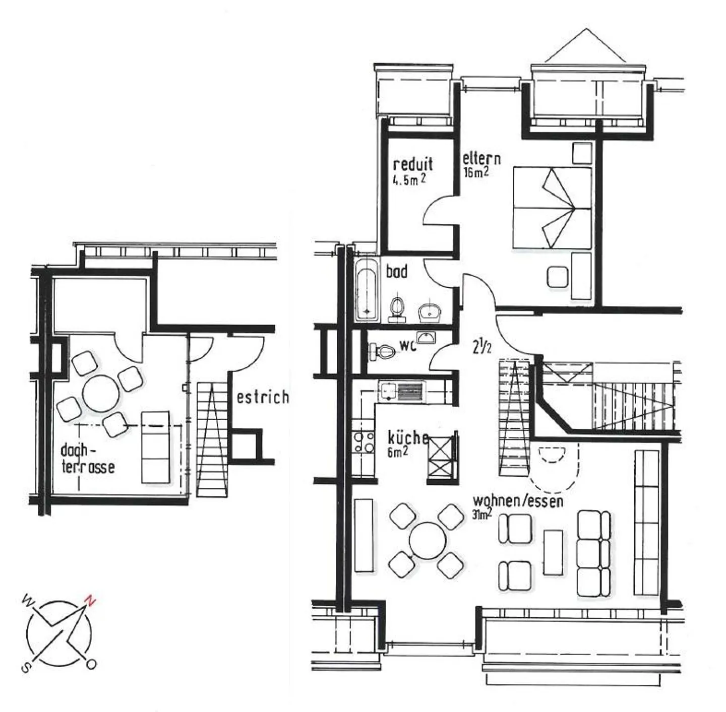 Appartamento duplex 2.5 con ampio sottotetto - Foto 9 di 9