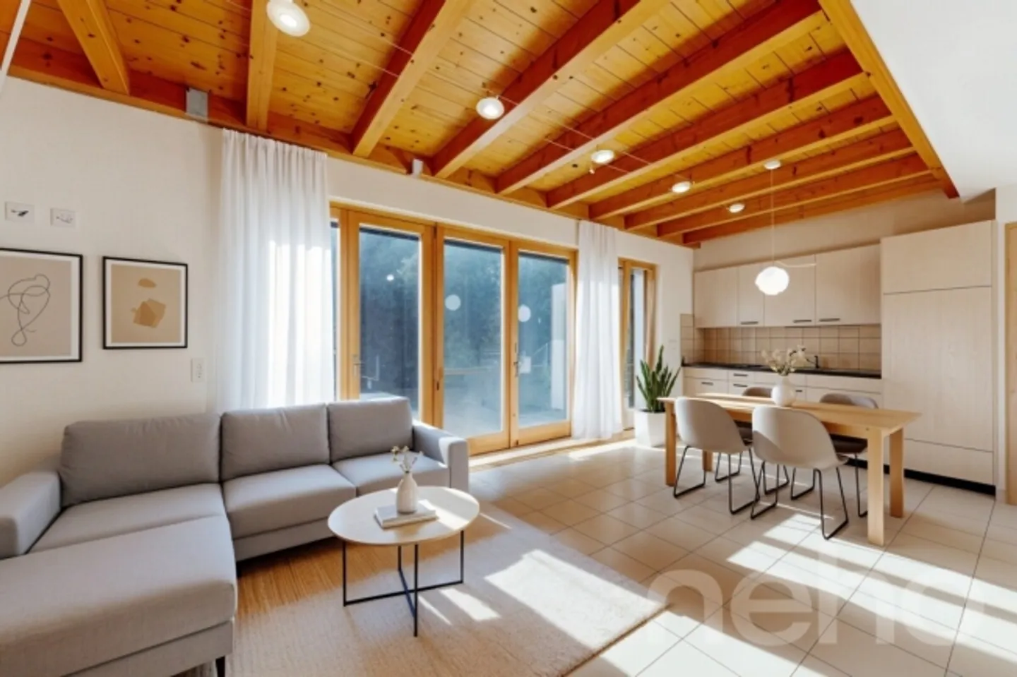 «Duplex lumineux avec grande terrasse au cur de Morgins» - Photo 3 sur 12