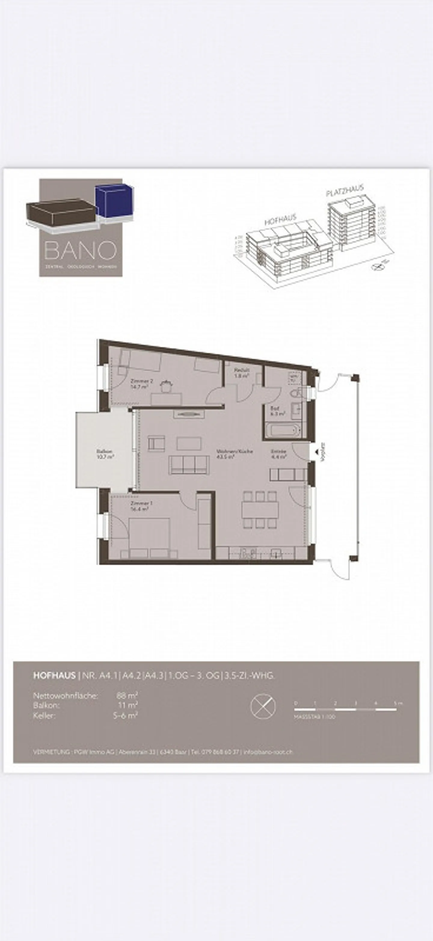 Appartement moderne de 3,5 pièces - Photo 16 sur 16