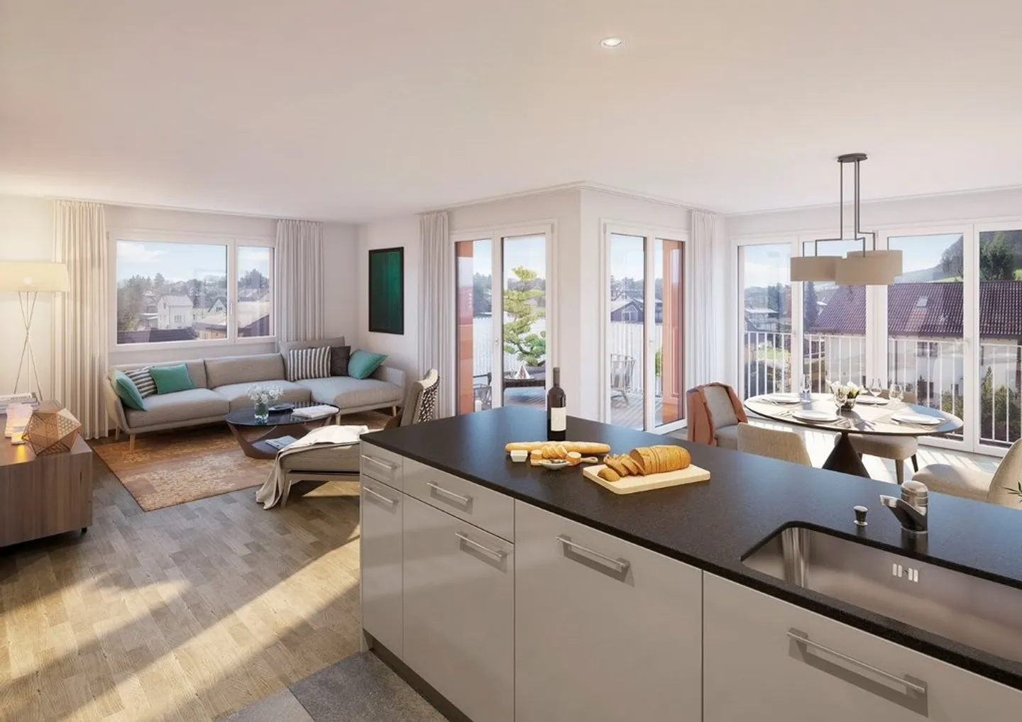 Vivre dans le vert - Bel appartement de 3,5 pièces à Gelterkinden - Photo 3 sur 8