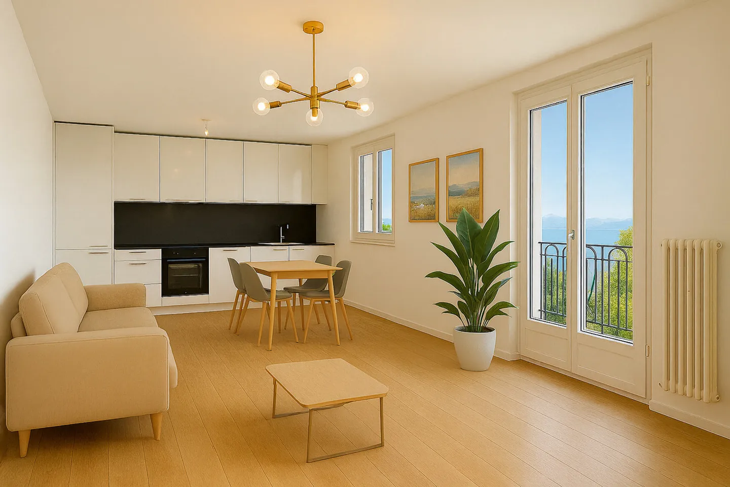 Helles Apartment mit Panoramablick auf den See & die Alpen - Foto 4 von 9