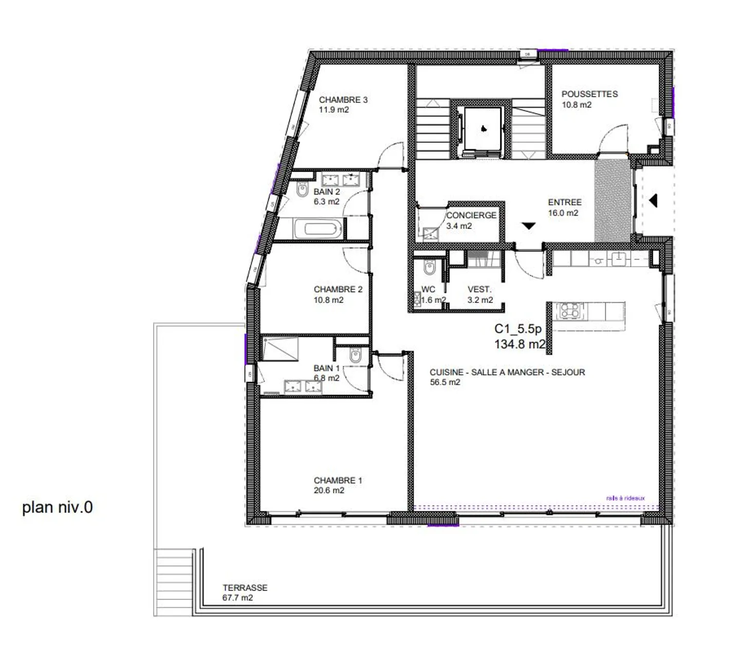 4.5-room apartment with stunning views of the lake and the Alps - Photo 13 of 13