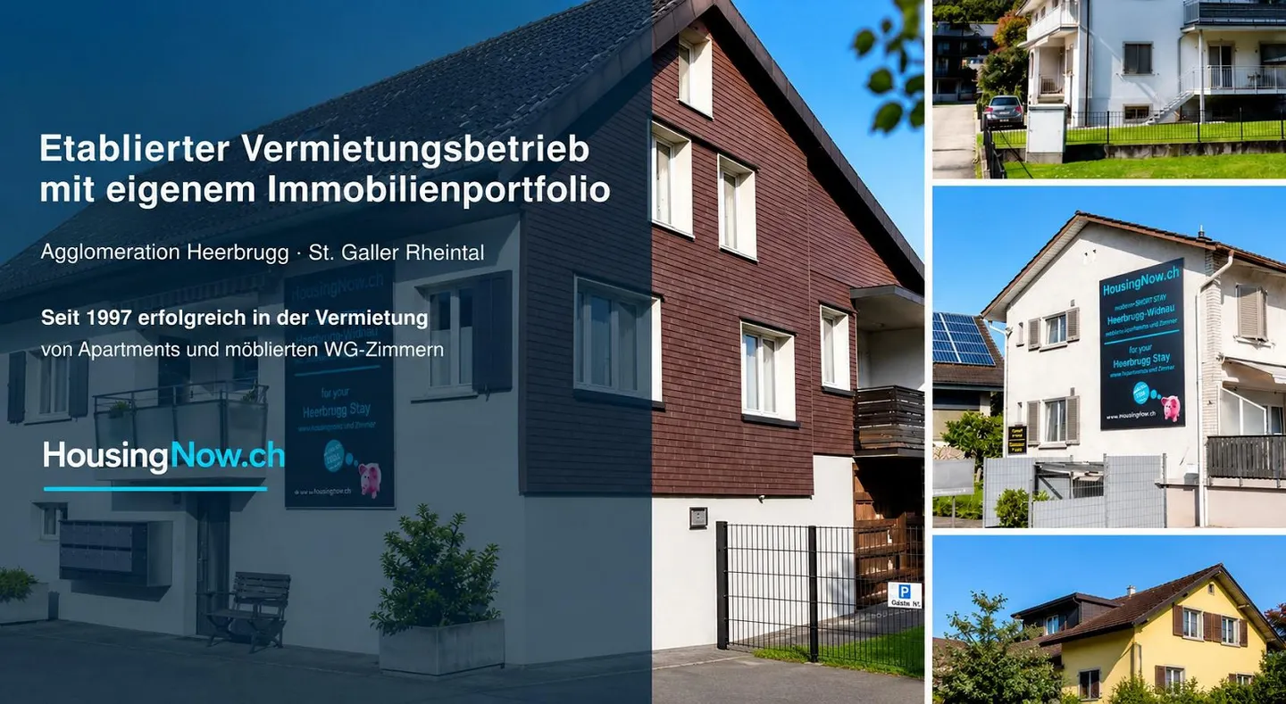 Portefeuille immobilier d'une entreprise de location établie – Heerbrugg-Widnau - Photo 1 sur 1