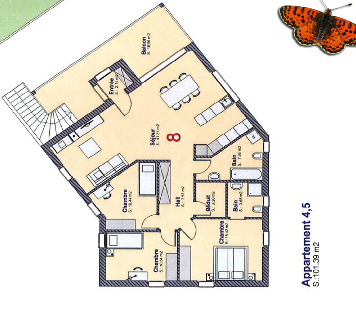MAGNIFICENT 4-ROOM APARTMENT - Beautiful spaces and balcony - Photo 13 of 14