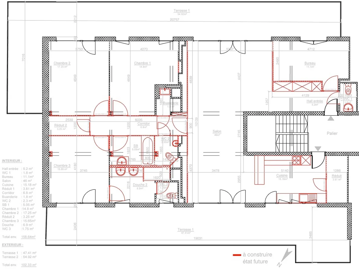 Magnifique penthouse de 6,5 pièces, neuf avec 2 terrasses et vue près de l'ONU - Photo 13 sur 13