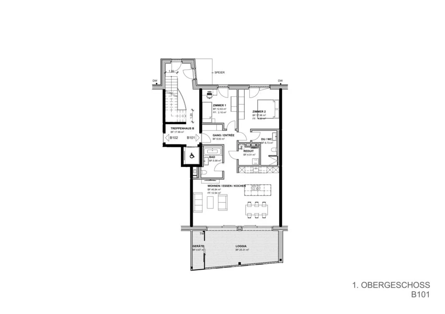 Appartements neufs uniques de 3,5 pièces de haute qualité... - Photo 8 sur 13