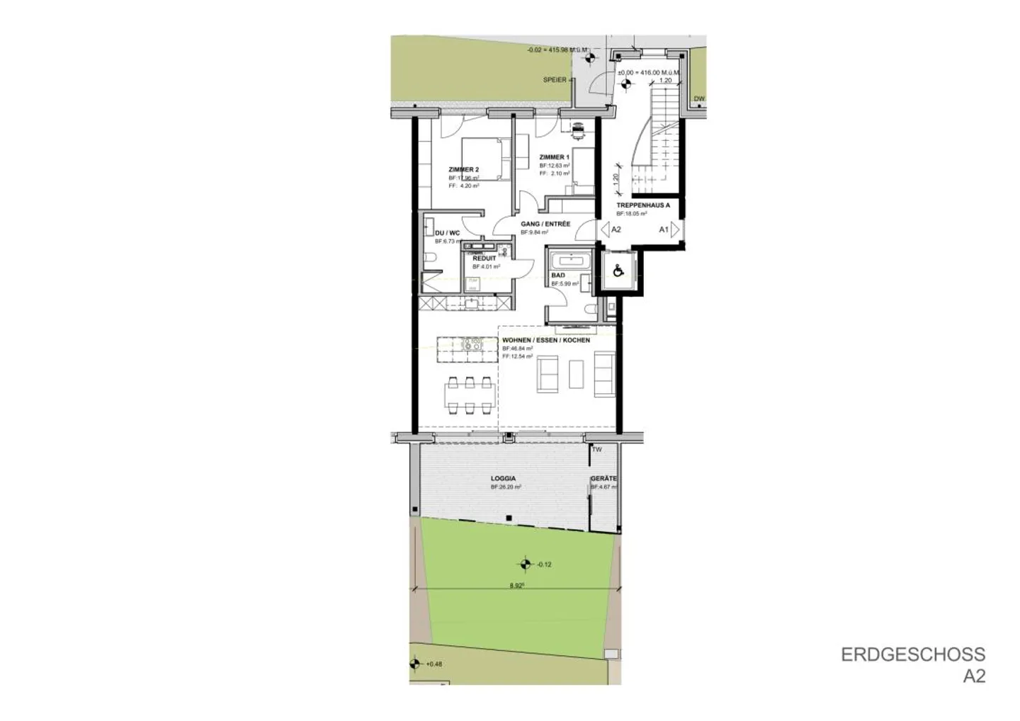 Appartements de jardin neufs uniques de 3,5 pièces avec haute qualité... - Photo 6 sur 11