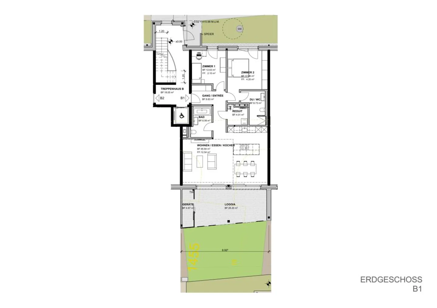 Appartements de jardin neufs uniques de 3,5 pièces avec haute qualité... - Photo 7 sur 11