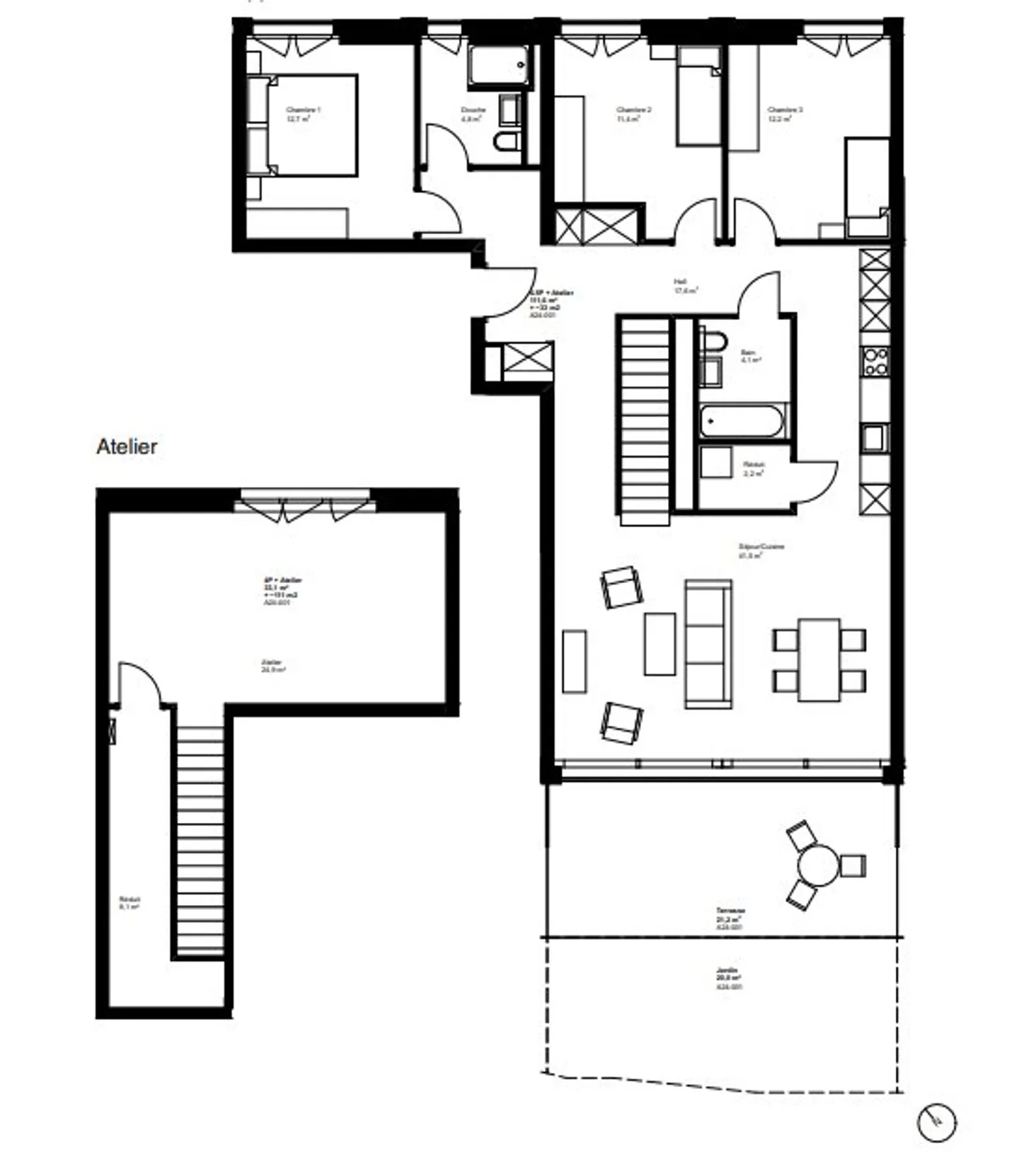 Appartement moderne 4.5 pièces - Photo 11 sur 13