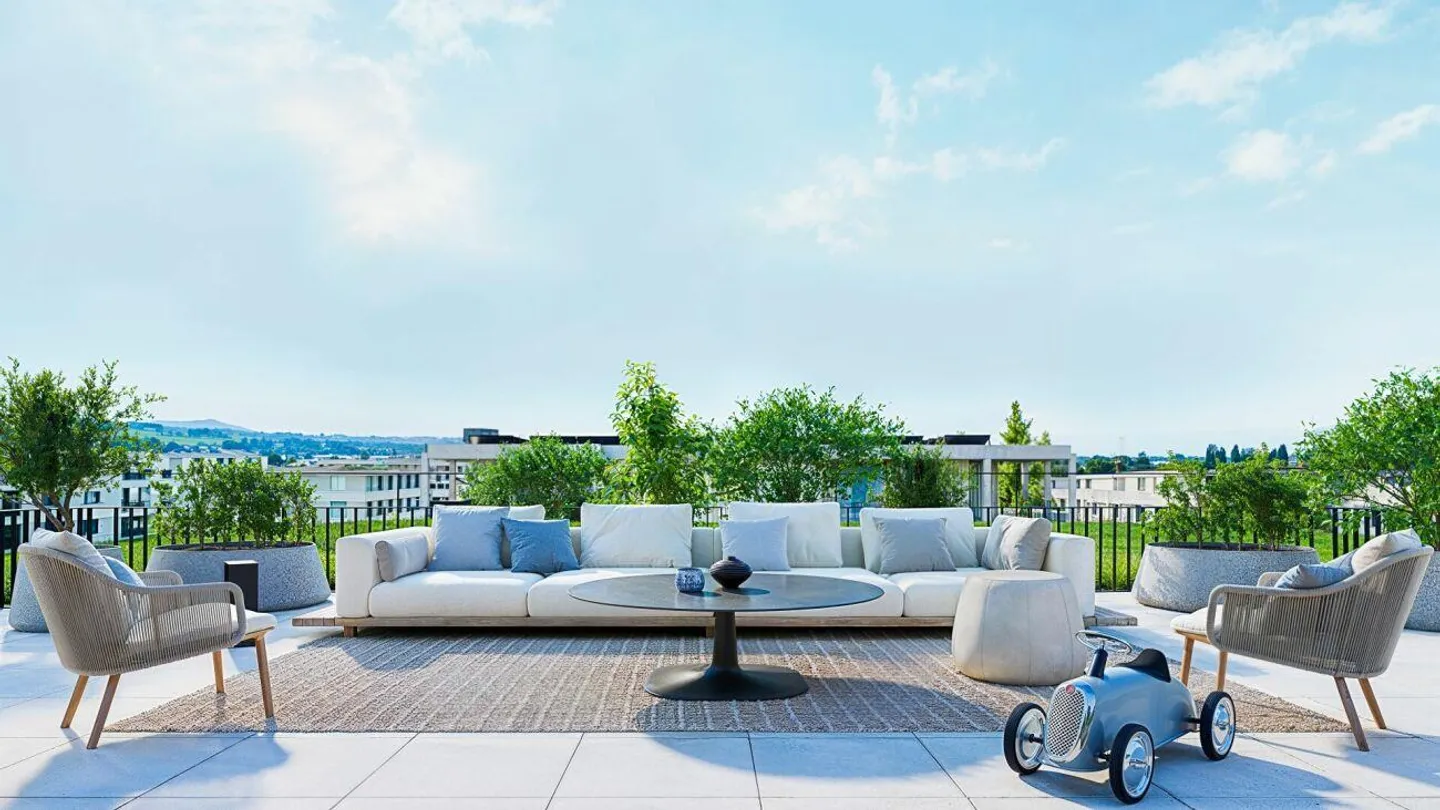 Nuovo progetto di costruzione Arrivée: Unico appartamento ATTICO di 4 1/2 locali con enorme terrazza - Foto 1 di 14