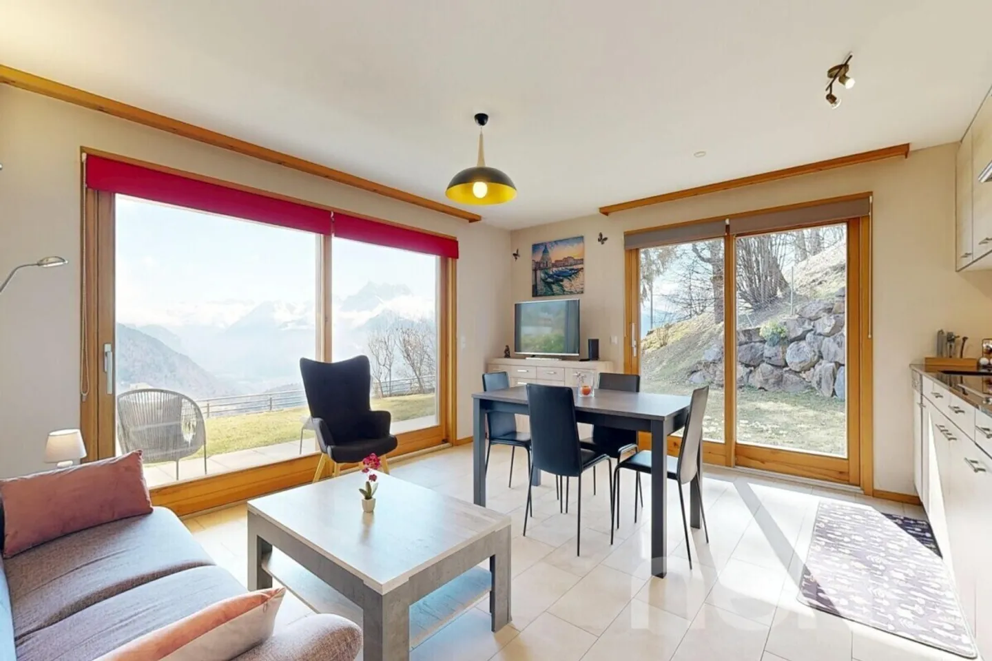 Bright 2.5-room apartment with terrace and view of the Dents du Midi - Leysin - Photo 2 of 12