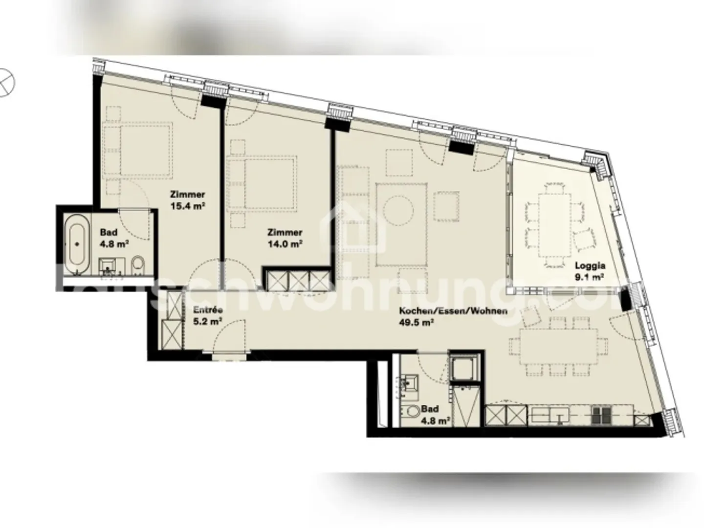 [APPARTAMENTO IN SCAMBIO] Appartamento di lusso in Europaallee - Foto 2 di 18