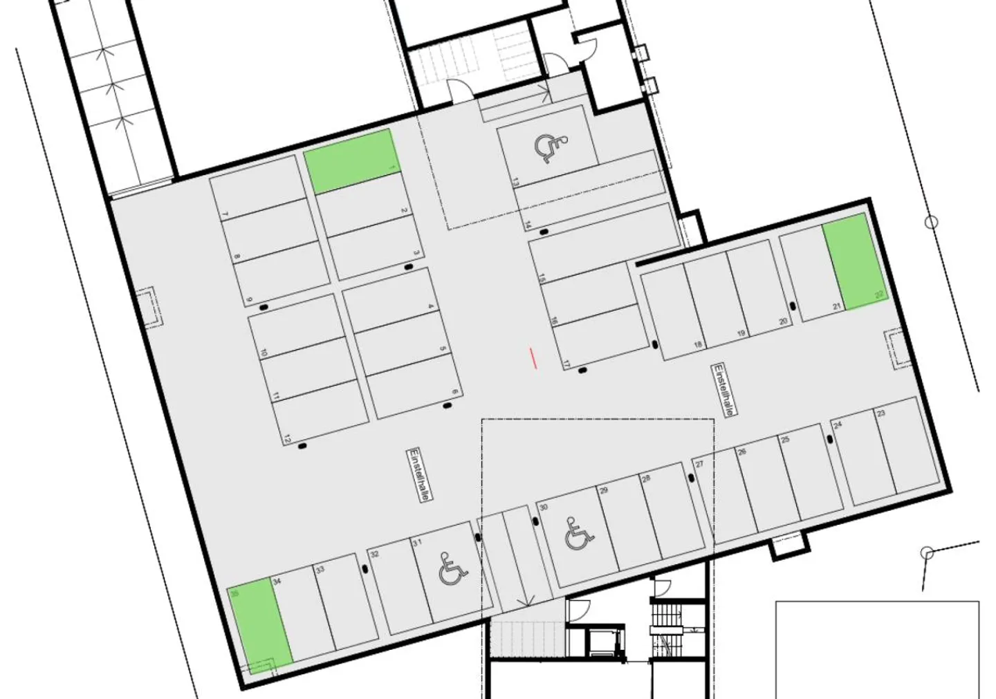 Underground parking spaces in Ramsen - 3 spaces for sale - Photo 2 of 2