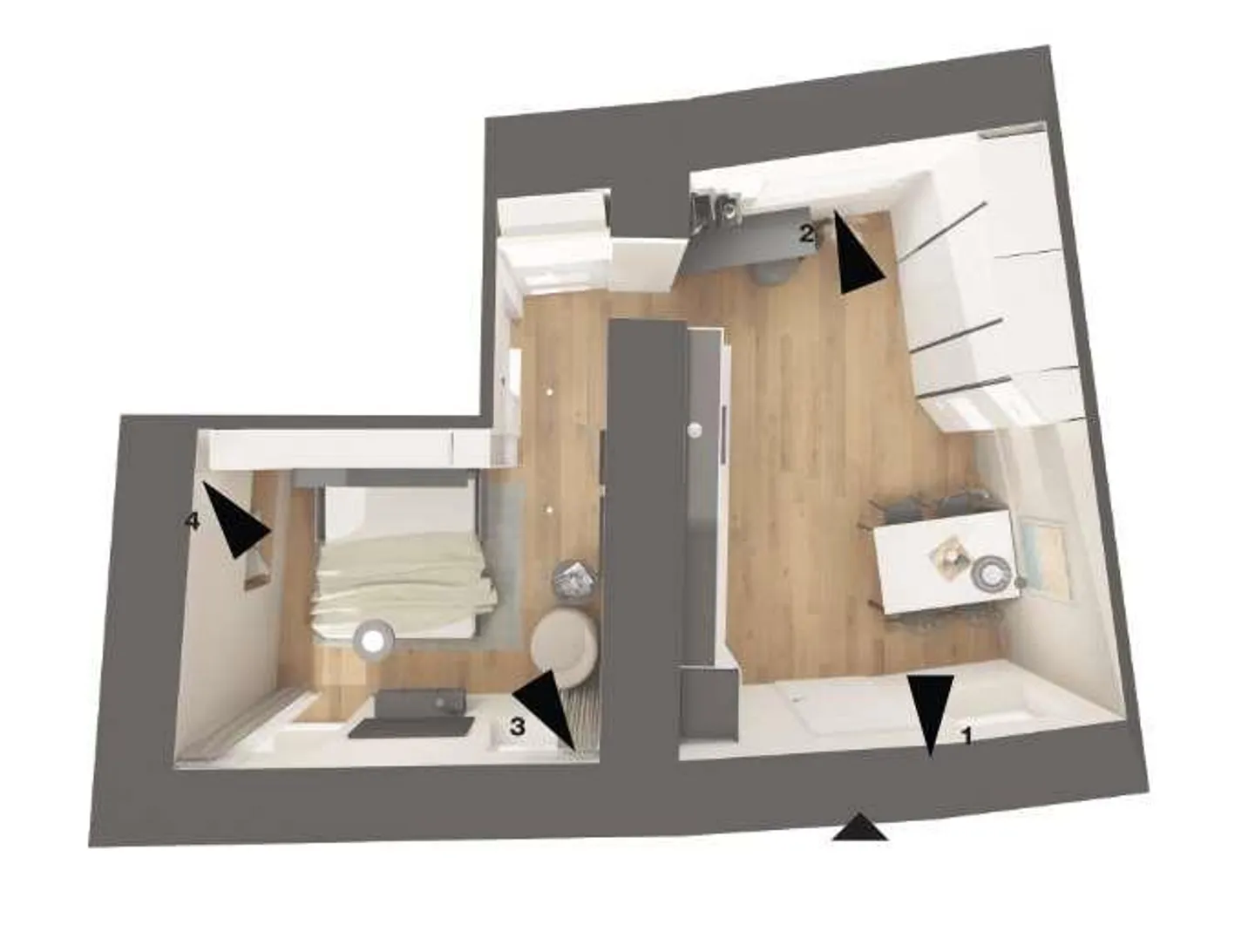 Appartamento moderno 1,5 locali a Mendrisio con balcone - Foto 6 di 13