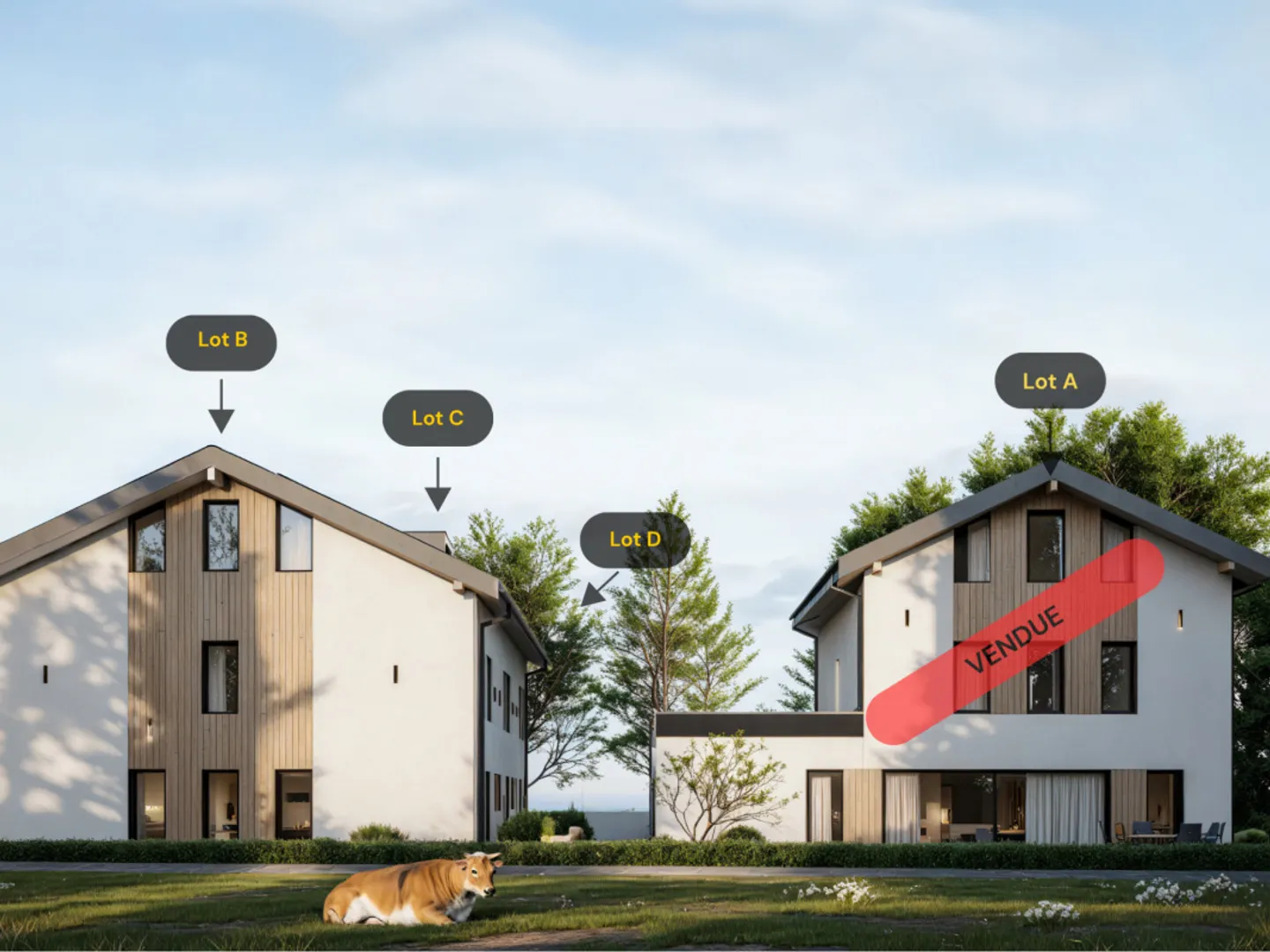 Angrenzende Villa 5.5 Zimmer in Lussy FR - Foto 6 von 6