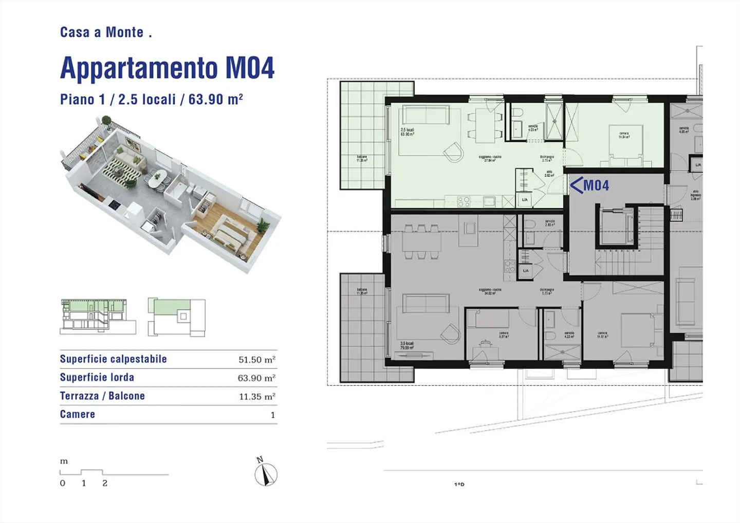Nuovi appartamenti 2.5 locali a Cadenazzo - Foto 12 di 13