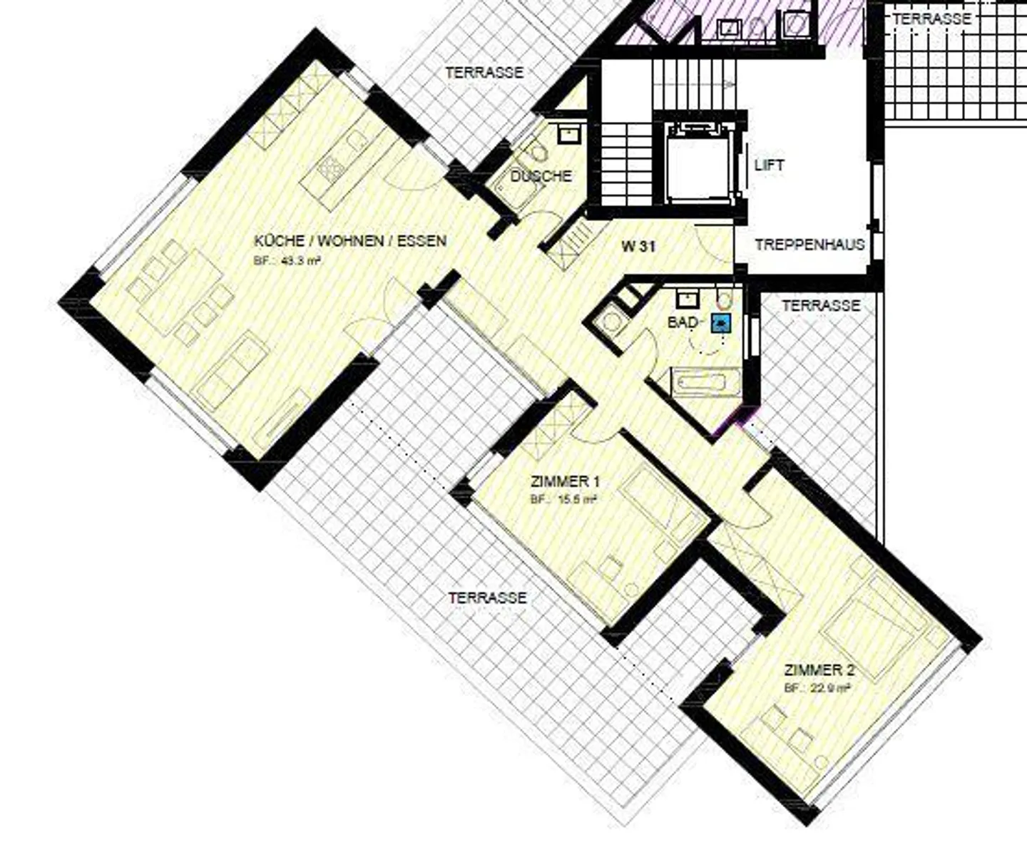 Moderne Attikawohnung mit grosser Terrasse - Foto 9 von 9