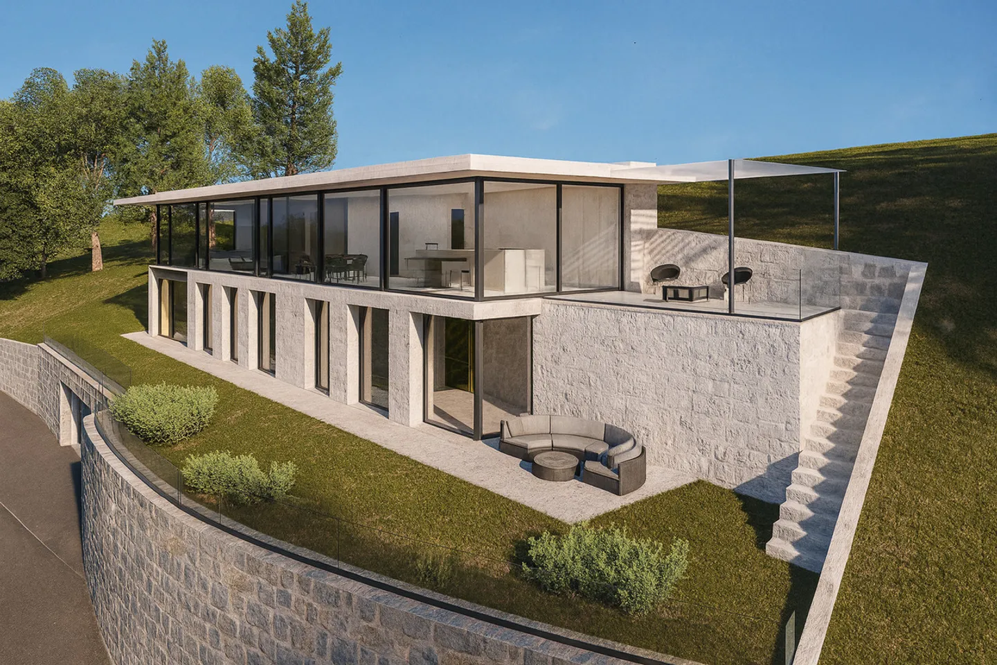 Baugrundstück mit Seeblick und Genehmigung in Neggio - Foto 3 von 5