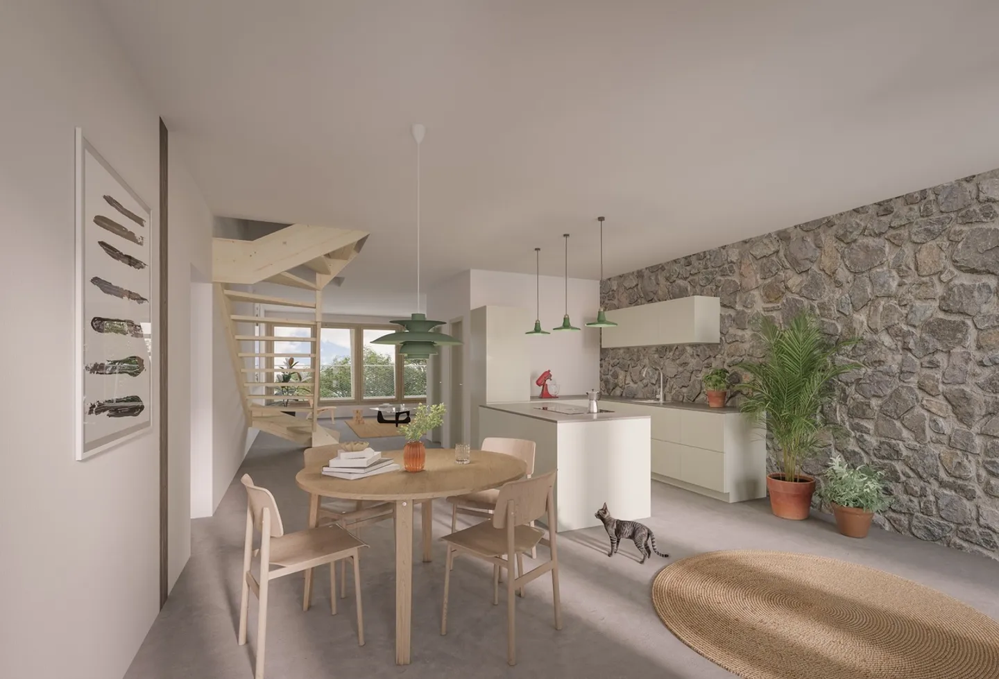 Appartement neuf de 4,5 pces en duplex dans ferme rénovée - Photo 1 sur 2