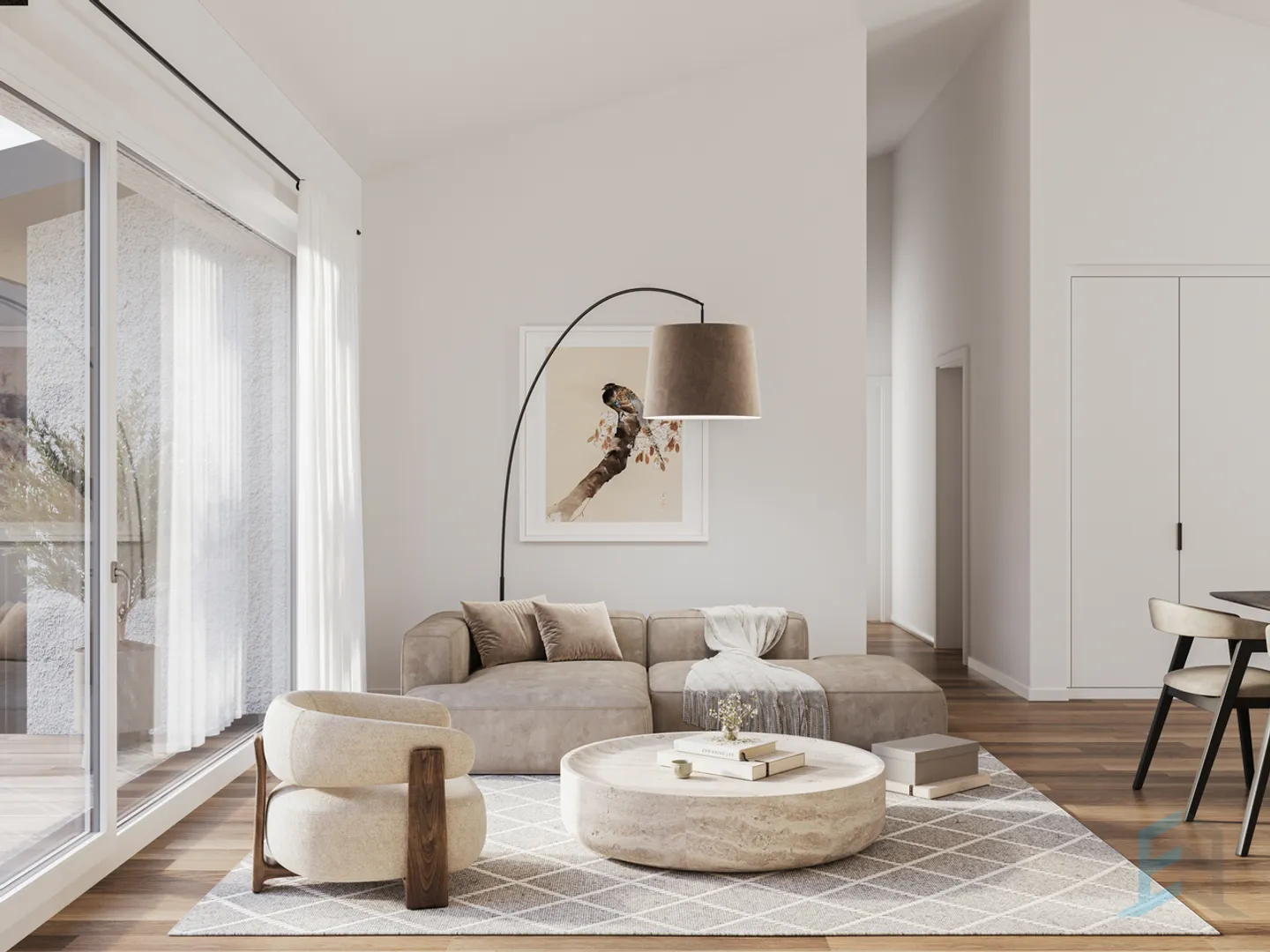 Stunning 4 1/2 Room Penthouse in a Project with 7 Units in Villa - Photo 3 of 5