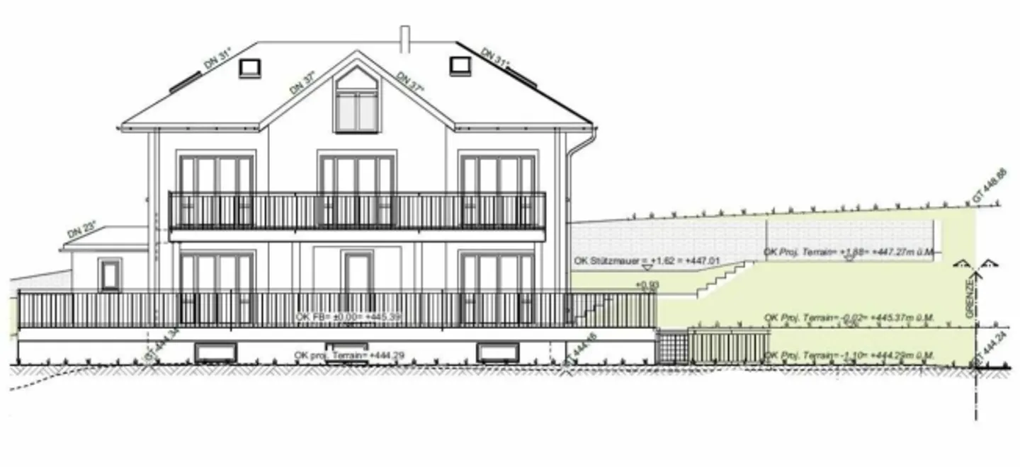 In affitto a Mammern, adiacente alla zona agricola, casa unifamiliare indipendente di 6½ locali con ascensore; in una posizione collinare non edificabile e con vista sul lago! - Foto 9 di 16