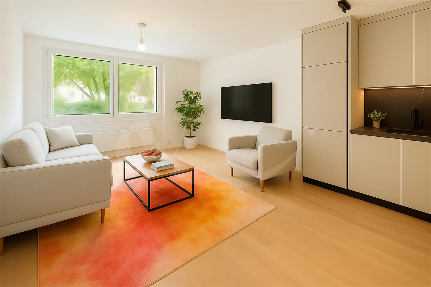 Modern 3-room apartment, bright and completely renovated - Photo 1 of 8