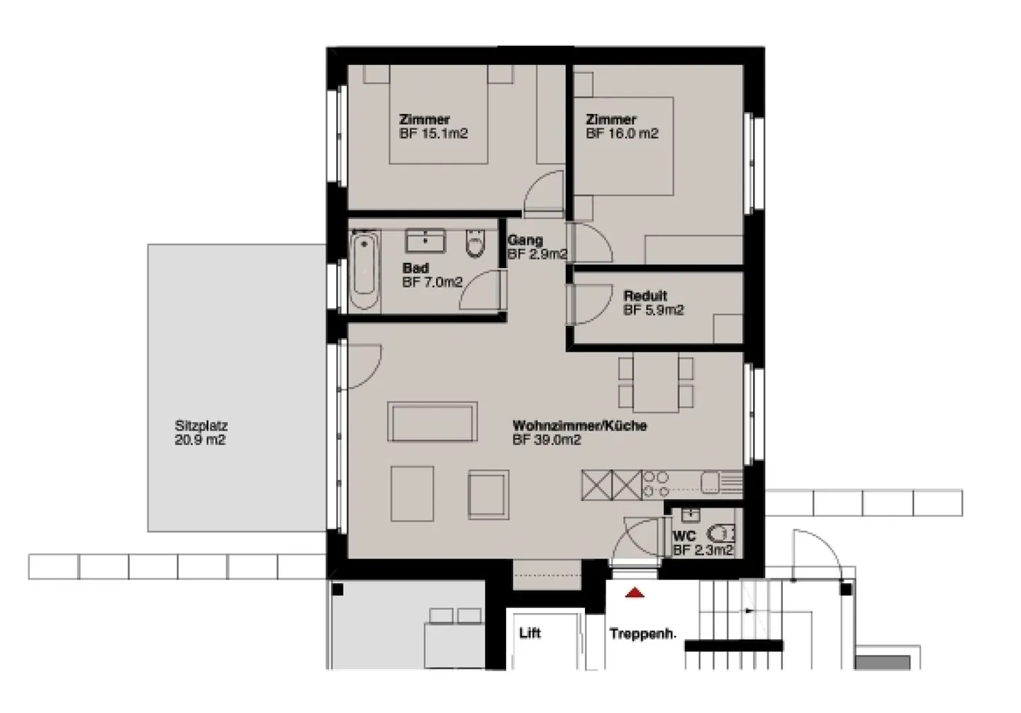 Moderne Garten Wohnung mit Parkett, entspannendem Sitzplatz und wunderschöner Aussicht - Foto 8 von 10