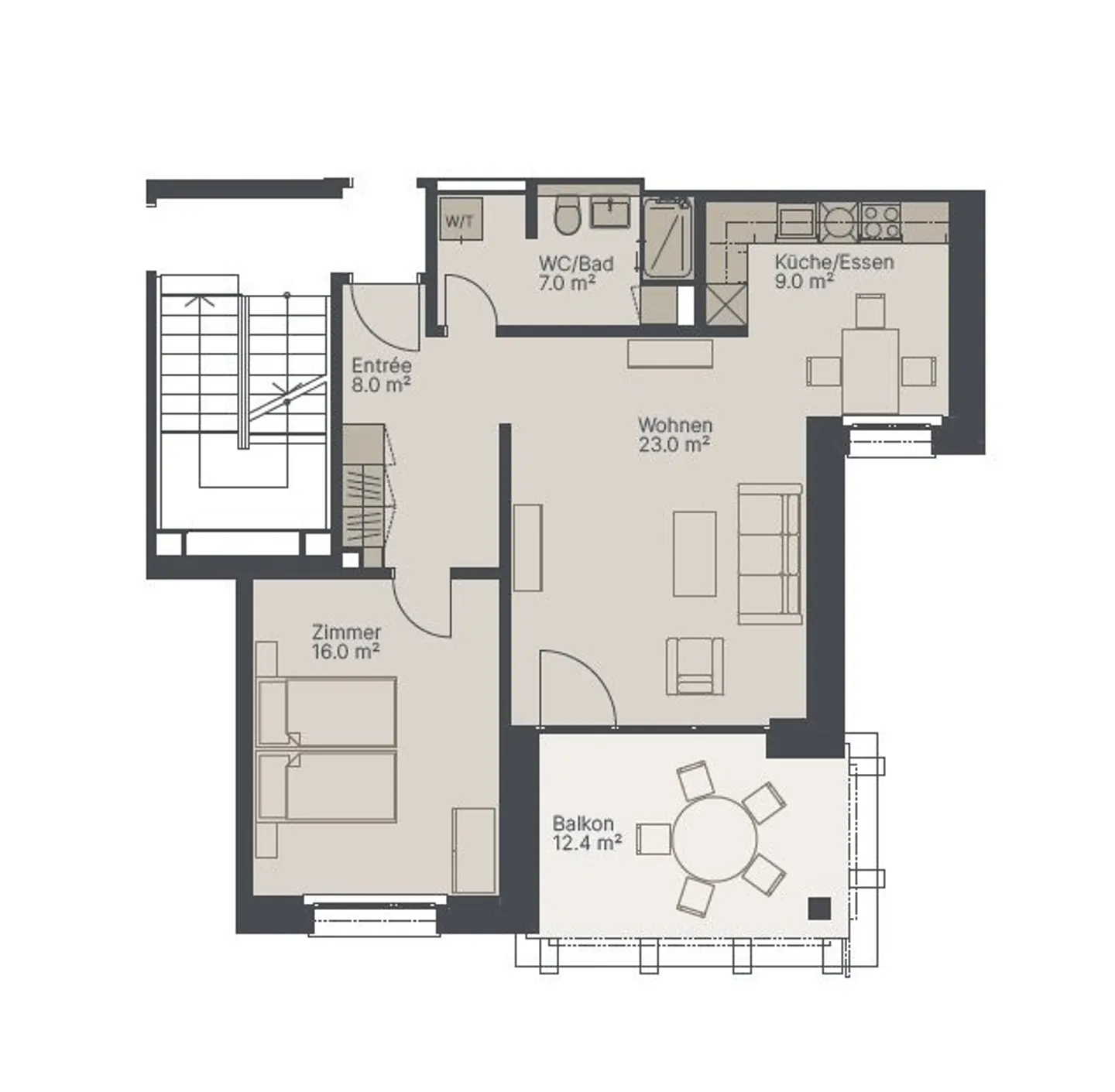 Gemütliche Wohnung mit grossem Balkon - Foto 9 von 10