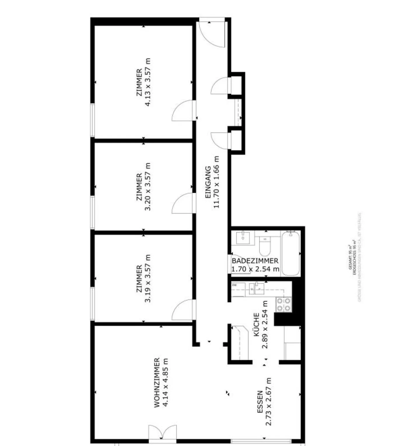 4 1/2 Room Apartment, Feldgrün 1, 6280 Hochdorf for rent - Photo 8 of 9