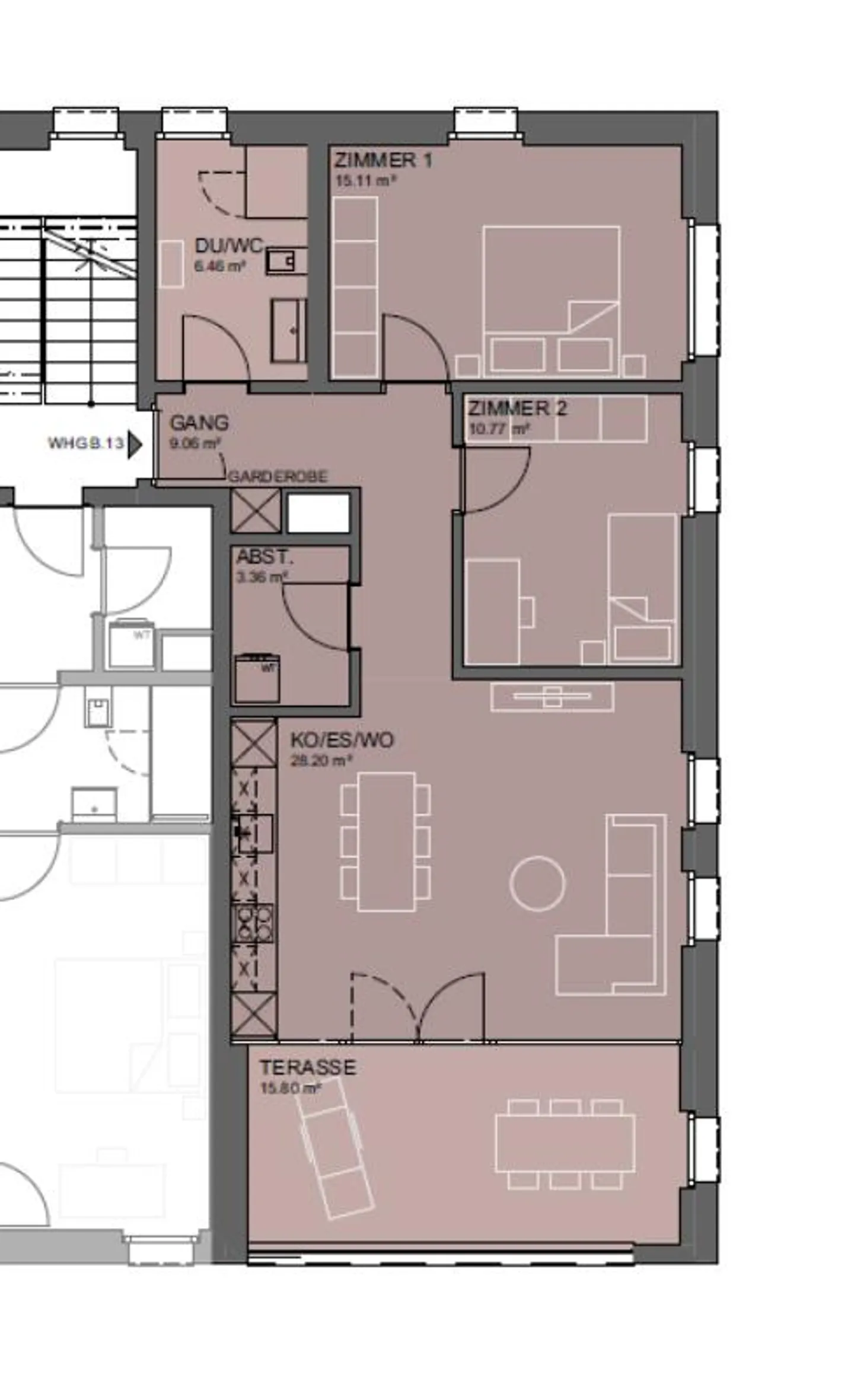 Nuovo edificio "Emseren" - Cercasi nuovo inquilino per un nuovo appartamento di 3,5 stanze - Foto 4 di 5