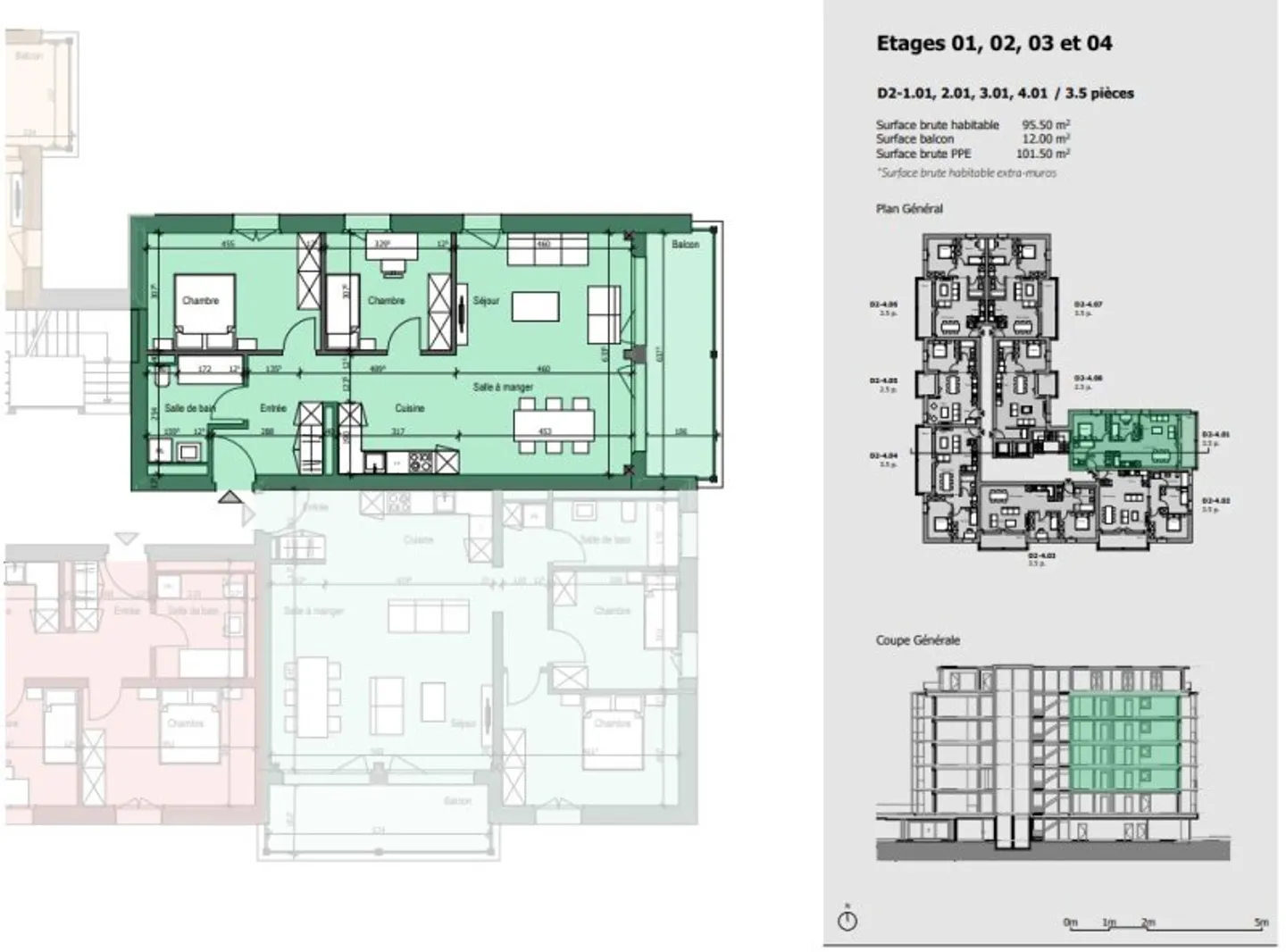 07741 - Appartement 3.5 pièces - Ch. du Verger 4 - Collombey - Photo 1 sur 2