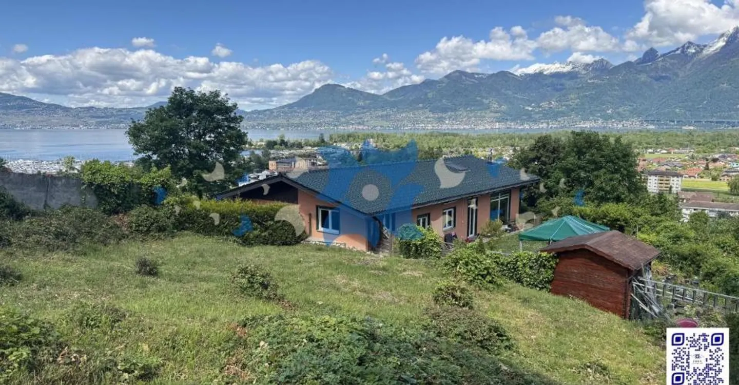 FOR SALE | 5.5-ROOM VILLA IN BOUVERET - PANORAMIC VIEW OF LAKE GENEVA - Photo 1 of 2