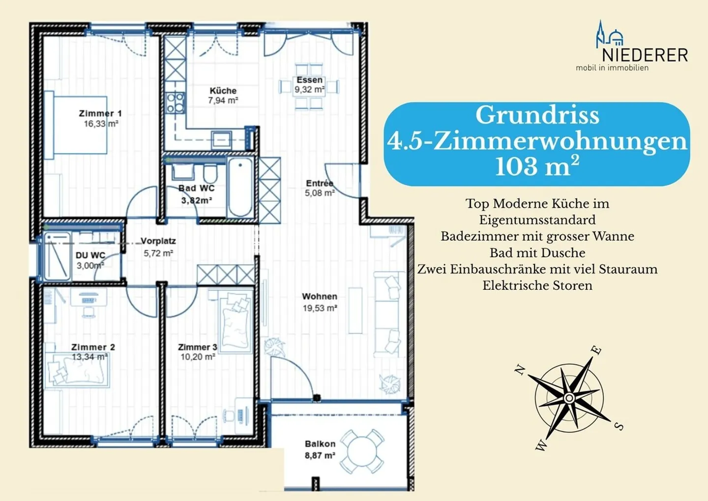 Vivre intelligemment à Moosseedorf - appartements de 4,5 pièces rénovés de haute qualité - Photo 2 sur 8