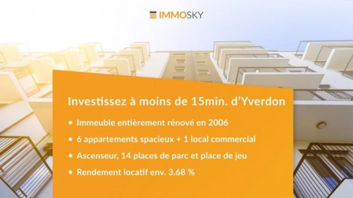 «Investi a meno di 15 minuti da Yverdon (REN. ca. 3,68%)» - Foto 1 di 2