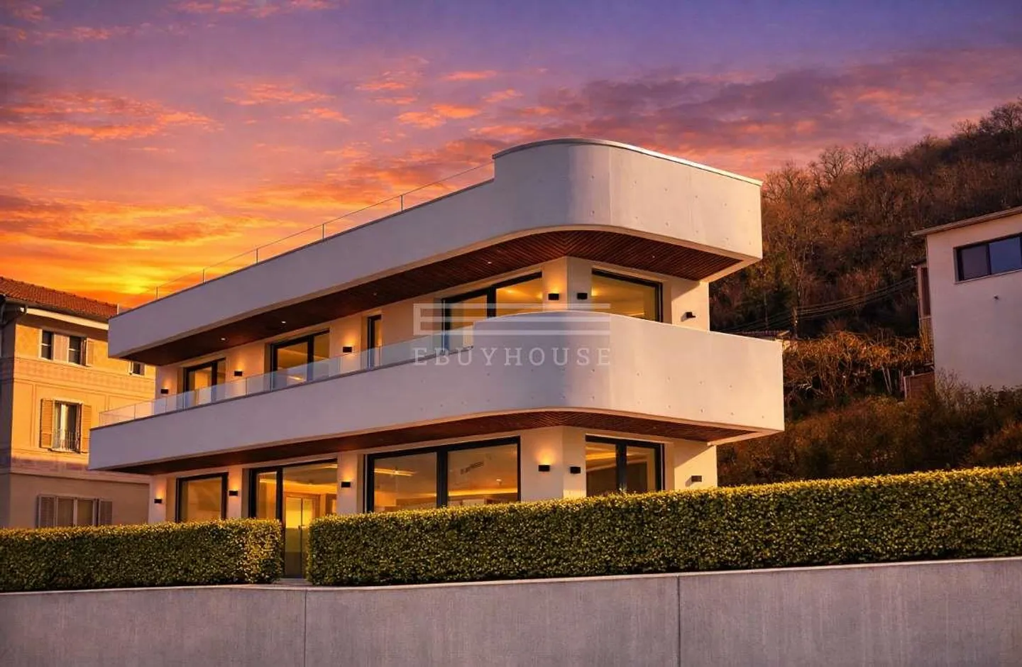 Villa in design con posizione unica e vista mozzafiato sul lago e molo - Foto 7 di 13