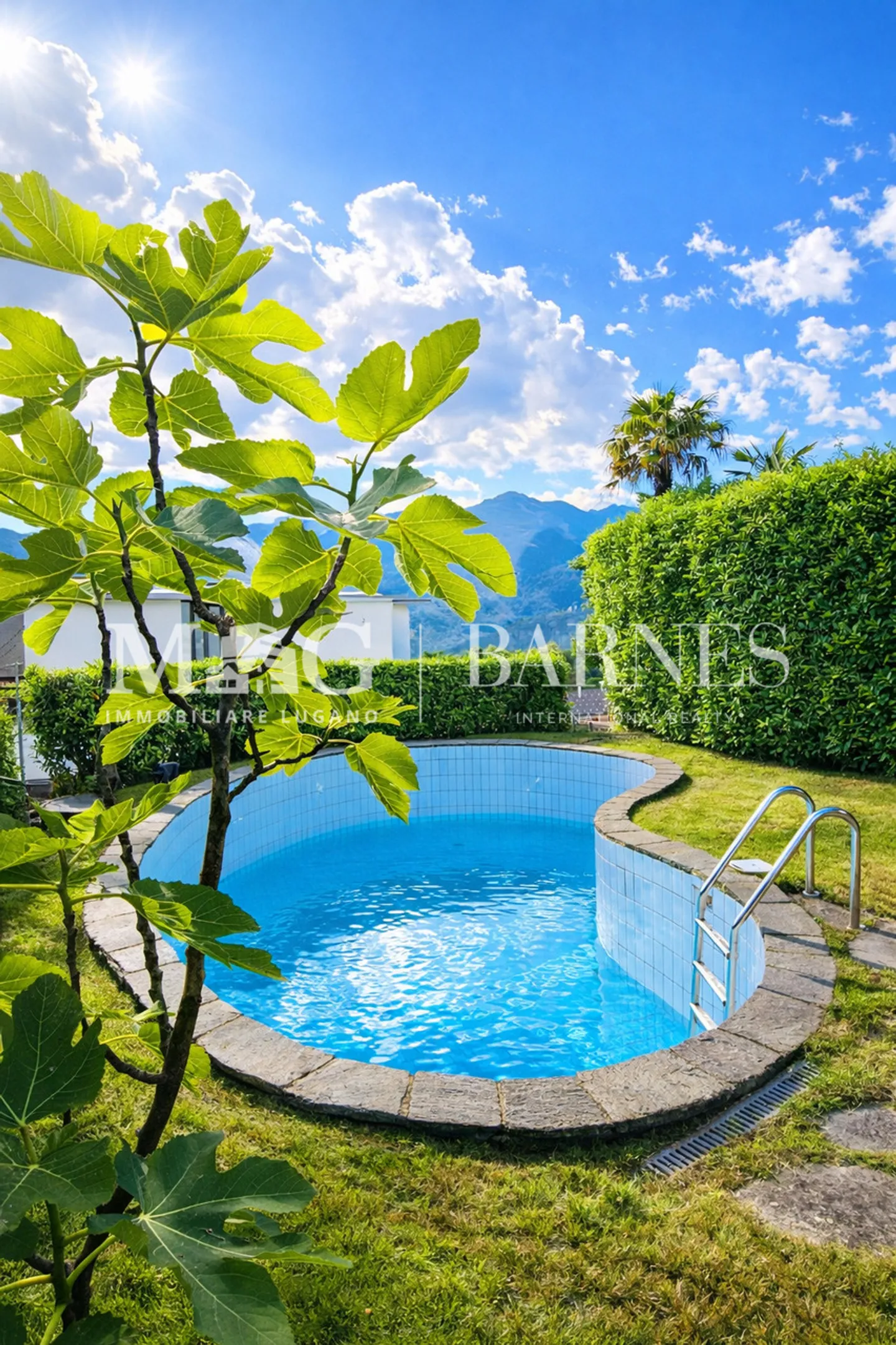 Comano: Wohnung 4.5/5.5 Zimmer mit privatem Garten und Pool - Foto 9 von 9