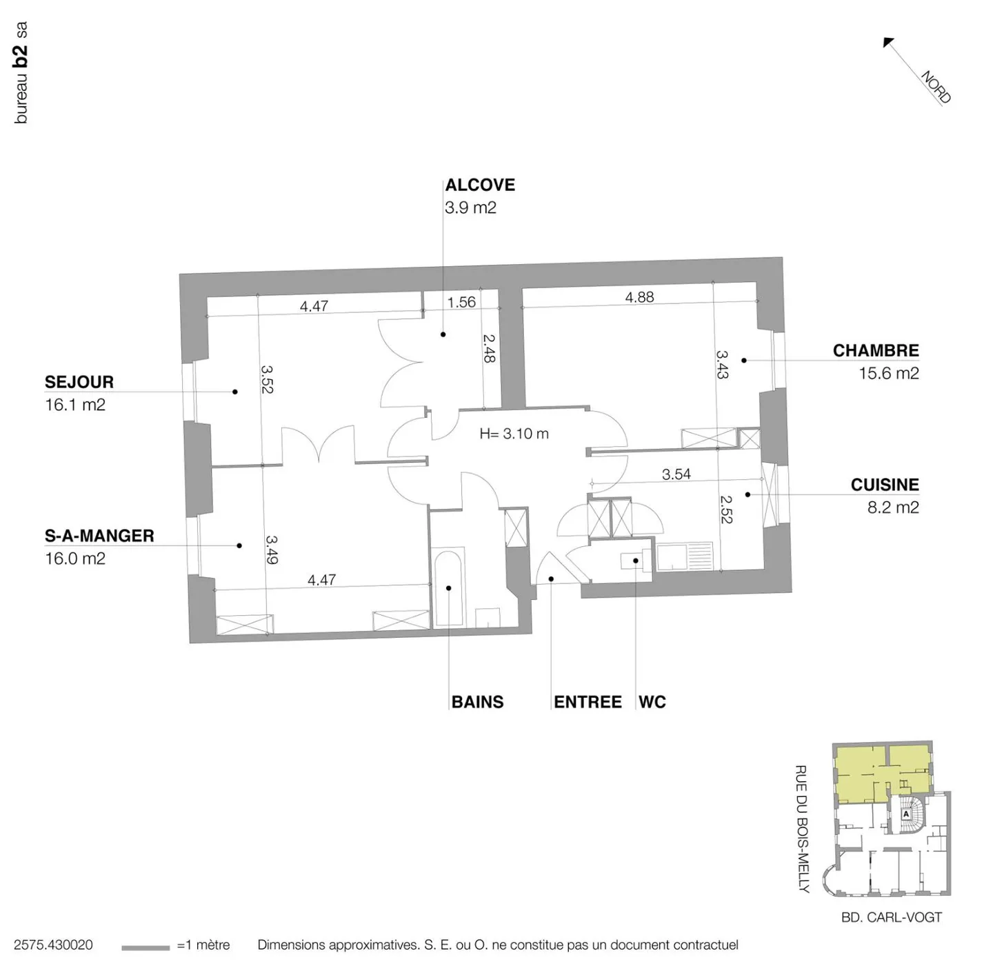 PLAINPALAIS - Boulevard Carl-Vogt 83 - 74.30 m2 - Photo 4 of 4