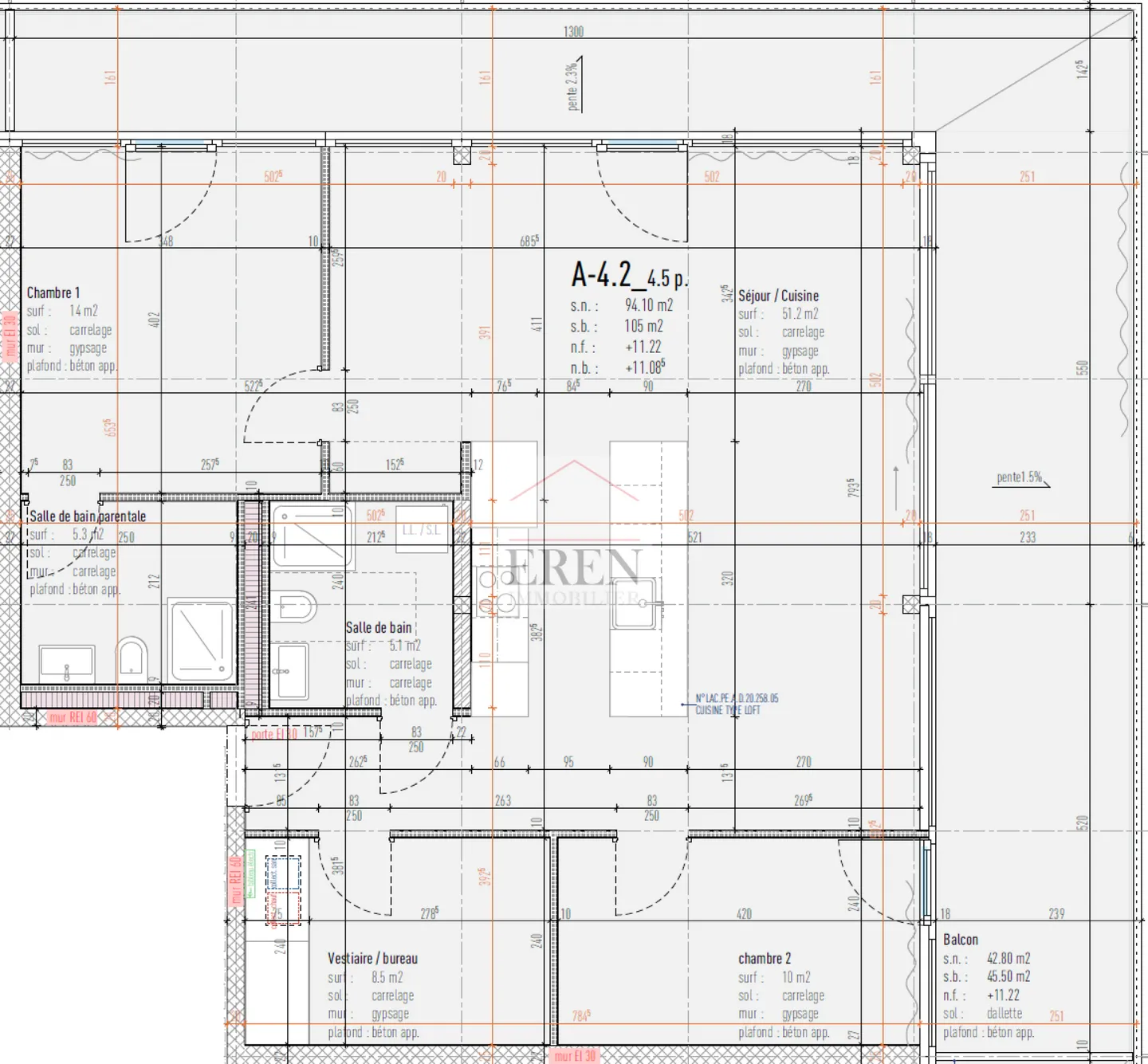 Attico luminoso 4 locali con balcone-terrazza angolare di 45m2 e finiture di qualità - Foto 14 di 14